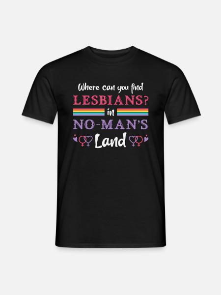 Lesbienne lesbienne lesbiennes LGBT Arc-en-ciel Cadeau - T-shirt homme - noir