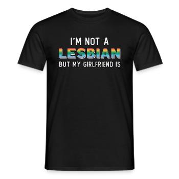 Lesbienne Arc-en-ciel LGBT Lesbiennes Lesbienne Cadeau - T-shirt homme - noir - Devant - AI Model Male 178 light (178cm)