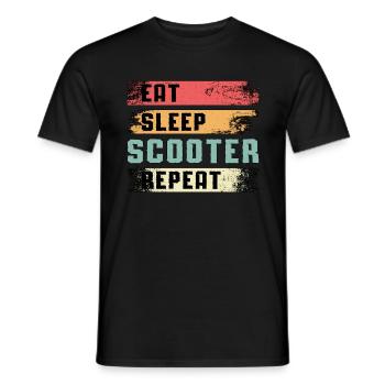 Scooter Stunt E-Scooter Stunt Vintage Gift - Men's T-Shirt - black - Front - AI Model Male 178 light (178cm)