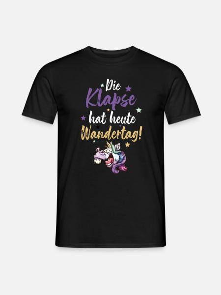 Verrücktes Einhorn - Männer T-Shirt - Schwarz