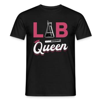 Labortechniker Labor Wissenschaft Queen Geschenk - Männer T-Shirt - Schwarz - Vorne - AI Model Male 178 light (178cm)