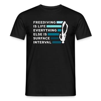 Apnoe Freitaucher Freitauchen Tauchen Geschenk - Männer T-Shirt - Schwarz - Vorne - AI Model Male 178 light (178cm)
