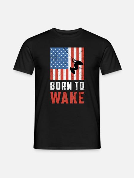 Wakeboarden Wake Wakeboard Wakeboarding Geschenk - Männer T-Shirt - Schwarz