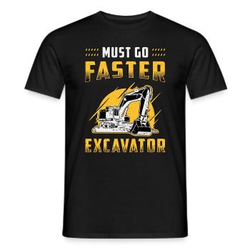 Excavatrices Excavatrices Conducteurs Pelles Travailleurs de la construction Cadeau - T-shirt homme - noir - Devant - AI Model Male 178 light (178cm)