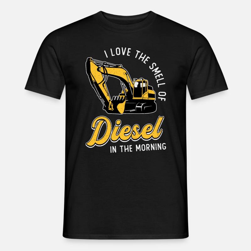 Baggerfahrer Bauarbeiter Bagger Baggern Geschenk - Männer T-Shirt - Schwarz