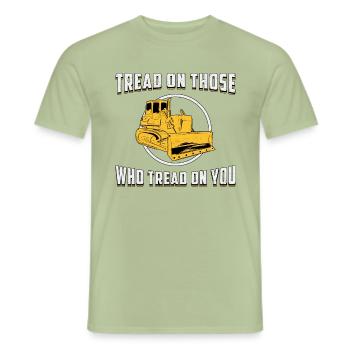 Bulldozer Construction Worker Gift - T-shirt homme - vert sauge - Devant - AI Model Male 178 light (178cm)