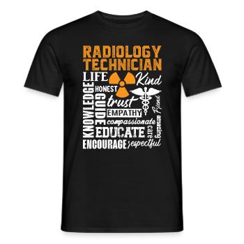 Technicien en radiologie Technicien en radiologie Technicien en radiologie - T-shirt homme - noir - Devant - AI Model Male 178 light (178cm)