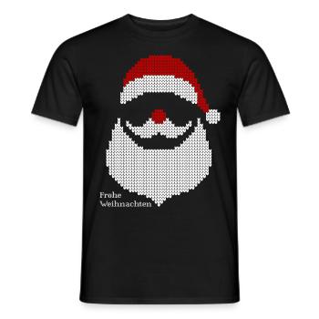Père Noël (Joyeux Noël tricot édition) - T-shirt homme - noir - Devant - AI Model Male 178 light (178cm)