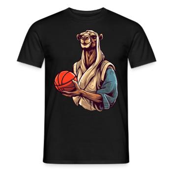 Basket-ball Camel - T-shirt homme - noir - Devant - AI Model Male 178 light (178cm)