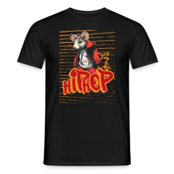 Urban Streetwear Hip Hop Graffiti Maus Grafik - Männer T-Shirt - Schwarz - Vorne - AI Model Male 178 light (178cm)