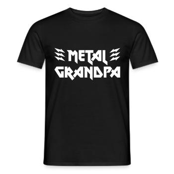 Cadeau de chemise de famille de papy en métal - T-shirt homme - noir - Devant - AI Model Male 178 light (178cm)