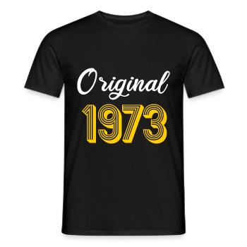 Born in 1973 Born 1973 Gift Birthday - Men's T-Shirt - black - Front - AI Model Male 178 light (178cm)