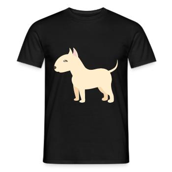 bull terrier - Men's T-Shirt - black - Front - AI Model Male 178 light (178cm)