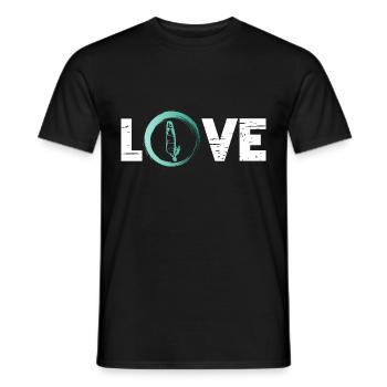 Sporty Hobby Leidenschaft Windsurfer - Männer T-Shirt - Schwarz - Vorne - AI Model Male 178 light (178cm)