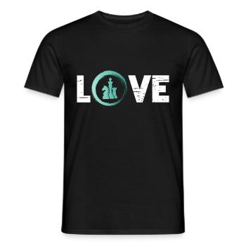 Sporty Hobby Leidenschaft Schach - Männer T-Shirt - Schwarz - Vorne - AI Model Male 178 light (178cm)