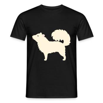 Samojede - Männer T-Shirt - Schwarz - Vorne - AI Model Male 178 light (178cm)
