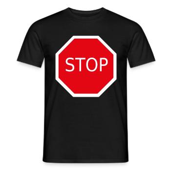 Panneau de signalisation de rue - T-shirt homme - noir - Devant - AI Model Male 178 light (178cm)
