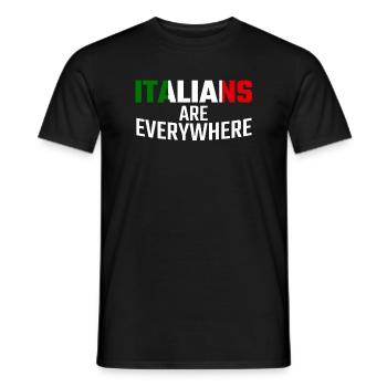 ITALIEN Italian - Männer T-Shirt - Schwarz - Vorne - AI Model Male 178 light (178cm)