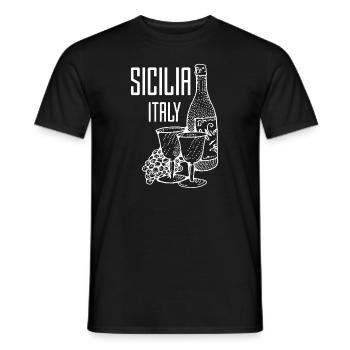 SICILIA sicilian Sizilien Siciliana italy - Männer T-Shirt - Schwarz - Vorne - AI Model Male 178 light (178cm)
