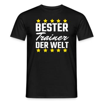 Bester Trainer - Männer T-Shirt - Schwarz - Vorne - AI Model Male 178 light (178cm)
