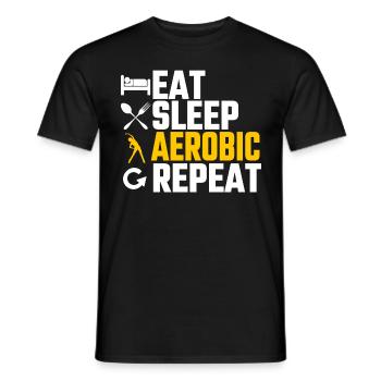 Aerobics - Men's T-Shirt - black - Front - AI Model Male 178 light (178cm)