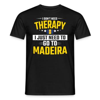 Madeira Portugal Beach Souvenir - Men's T-Shirt - black - Front - AI Model Male 178 light (178cm)