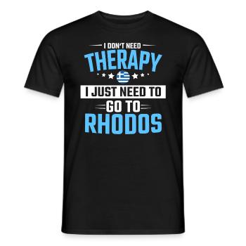 Rhodos Holiday Rhodes Urlaub - Männer T-Shirt - Schwarz - Vorne - AI Model Male 178 light (178cm)