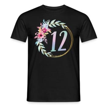 12th Birthday Girl Gift Princess - Men's T-Shirt - black - Front - AI Model Male 178 light (178cm)