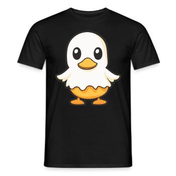 Duck Halloween Funny Ghost - Men's T-Shirt - black - Front - AI Model Male 178 light (178cm)