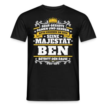 Seine Majestät Ben - Männer T-Shirt - Schwarz - Vorne - AI Model Male 178 light (178cm)