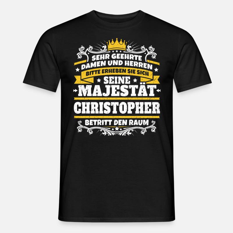 Sa Majesté Christopher - T-shirt homme - noir