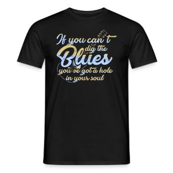 Blues guitare guitariste instrument de musique - T-shirt homme - noir - Devant - AI Model Male 178 light (178cm)