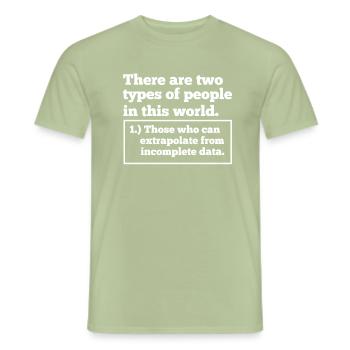 Informatik - Männer T-Shirt - Sage - Vorne - AI Model Male 178 light (178cm)