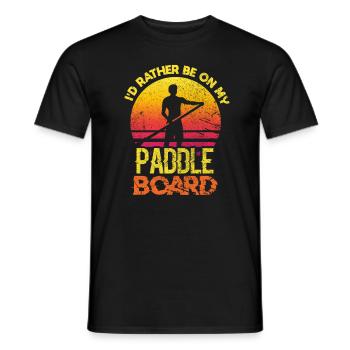 SUP Stand Up Paddle Wassersport Surf Geschenk - Männer T-Shirt - Schwarz - Vorne - AI Model Male 178 light (178cm)
