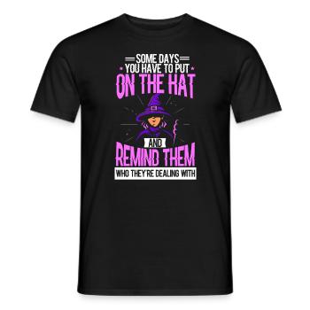 Halloween Hexe Hexerei Hut Magisch Geschenk - Männer T-Shirt - Schwarz - Vorne - AI Model Male 178 light (178cm)