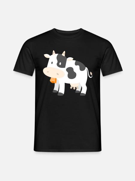 Kuh Kühe Bauer Landwirt Geschenk Cartoon Comic - Männer T-Shirt - Schwarz