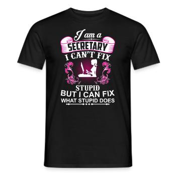 Sekretärin - Assistentin - Männer T-Shirt - Schwarz - Vorne - AI Model Male 178 light (178cm)
