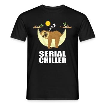 Sloth Series Chiller Serial Chiller Gift - Men's T-Shirt - black - Front - AI Model Male 178 light (178cm)