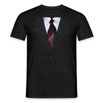 suit v2 - Men's T-Shirt - black - Front - AI Model Male 178 light (178cm)
