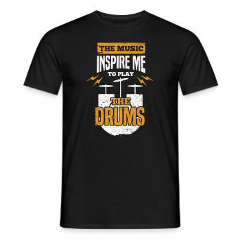 Drummer Percussion Drums Drummer Gift - T-shirt homme - noir - Devant - AI Model Male 178 light (178cm)