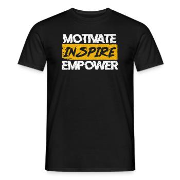 motivation - T-shirt homme - noir - Devant - AI Model Male 178 light (178cm)