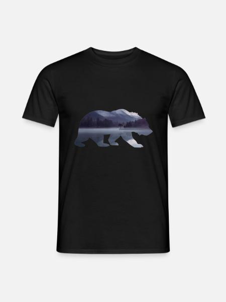 Bear - Landscape Mix - Men's T-Shirt - black