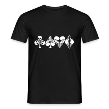 Croix spade cœur vérifier comme un crâne - T-shirt homme - noir - Devant - AI Model Male 178 light (178cm)