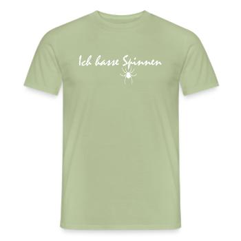 I hate spiders widow tarantula insect gift - Men's T-Shirt - sage - Front - AI Model Male 178 light (178cm)