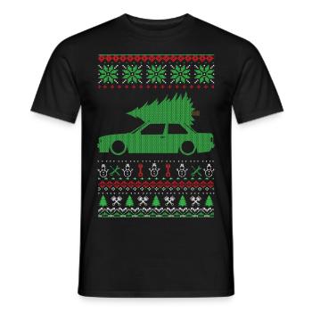 Christmas Ugly Sweater - Men's T-Shirt - black - Front - AI Model Male 178 light (178cm)