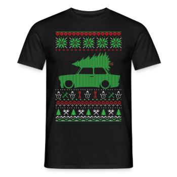 Christmas Ugly Sweater - Men's T-Shirt - black - Front - AI Model Male 178 light (178cm)