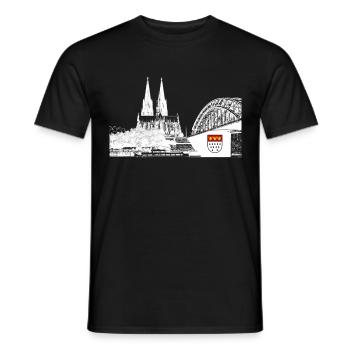 Cathédrale de Cologne - T-shirt homme - noir - Devant - AI Model Male 178 light (178cm)