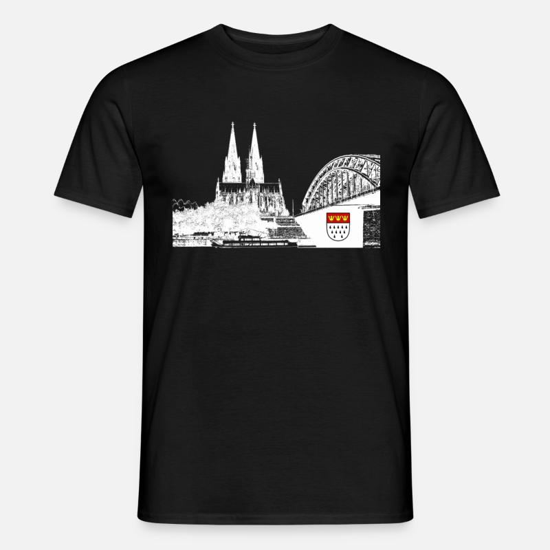 Kölner Dom - Männer T-Shirt - Schwarz