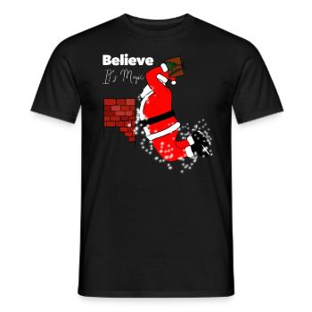 Dunking de cadeau de basket du père noël - T-shirt homme - noir - Devant - AI Model Male 178 light (178cm)