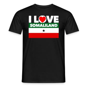 I love somaliland - Männer T-Shirt - Schwarz - Vorne - AI Model Male 178 light (178cm)